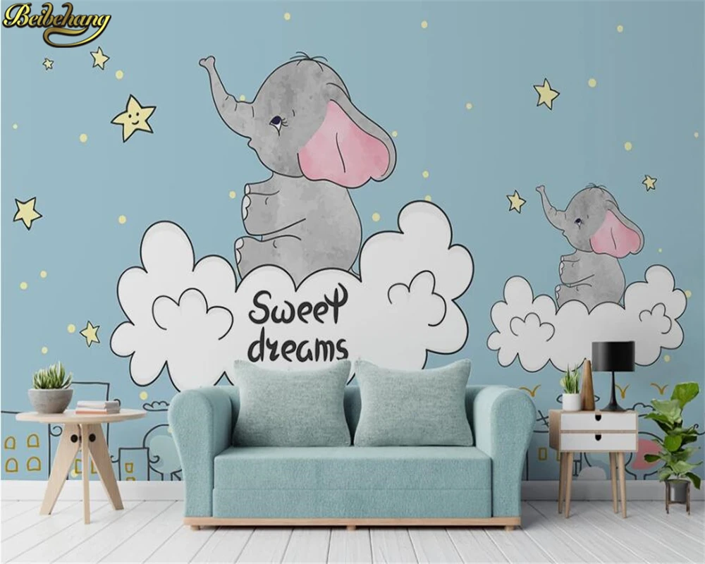 3d обои скандинавские минималистичные рисованная фантазия белое облако звезды