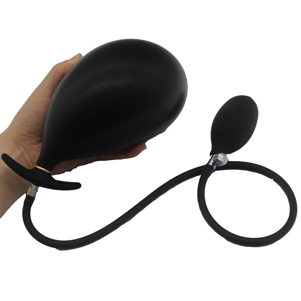 Очень большая силиконовая Анальная пробка надувная большой воздушный насос