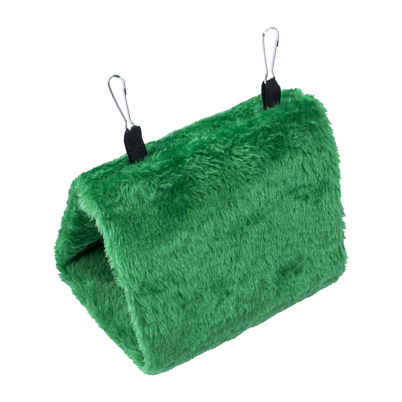 green Faroot 17X11X13 см плюшевый костюм попугая гамак подвесной клетка пещера Snuggle Безопасный и теплый домик палатка кровать двухъярусная птица Pad - Цвет: green