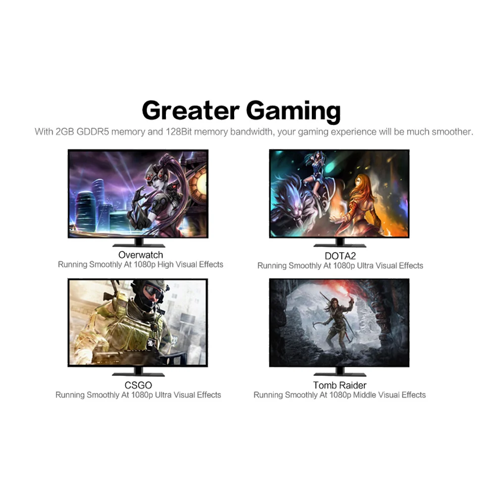 Yeston RX 550 2G D5 TA графическая карта видеокарта AMD Radeon Chill 2 Гб памяти GDDR5 128Bit 6000 МГц DP + HD