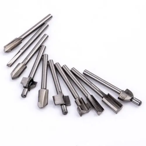 Fixmee Новые 10 шт 1/8 &quot3 мм Мини хвостовик фасонные фрезы HSS файлы Подходит Dremel набор