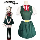 Женский костюм для косплея Danganronpa 2 Sonia Nevermind, зеленое платье, школьная форма, аниме