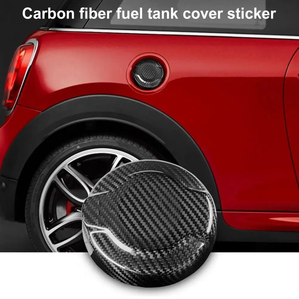 

Cap Sticker Round Smooth Carbon Fiber Car Gas Tank Cap Cover for MINI F55 F56 F57 Cap Cover Accessories