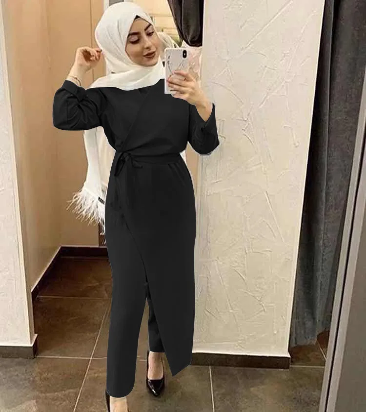 Abayas для женщин Дубай Abaya Турция мусульманская мода хиджаб платье мусульманская одежда пакистанские индийские платья Женский комплект