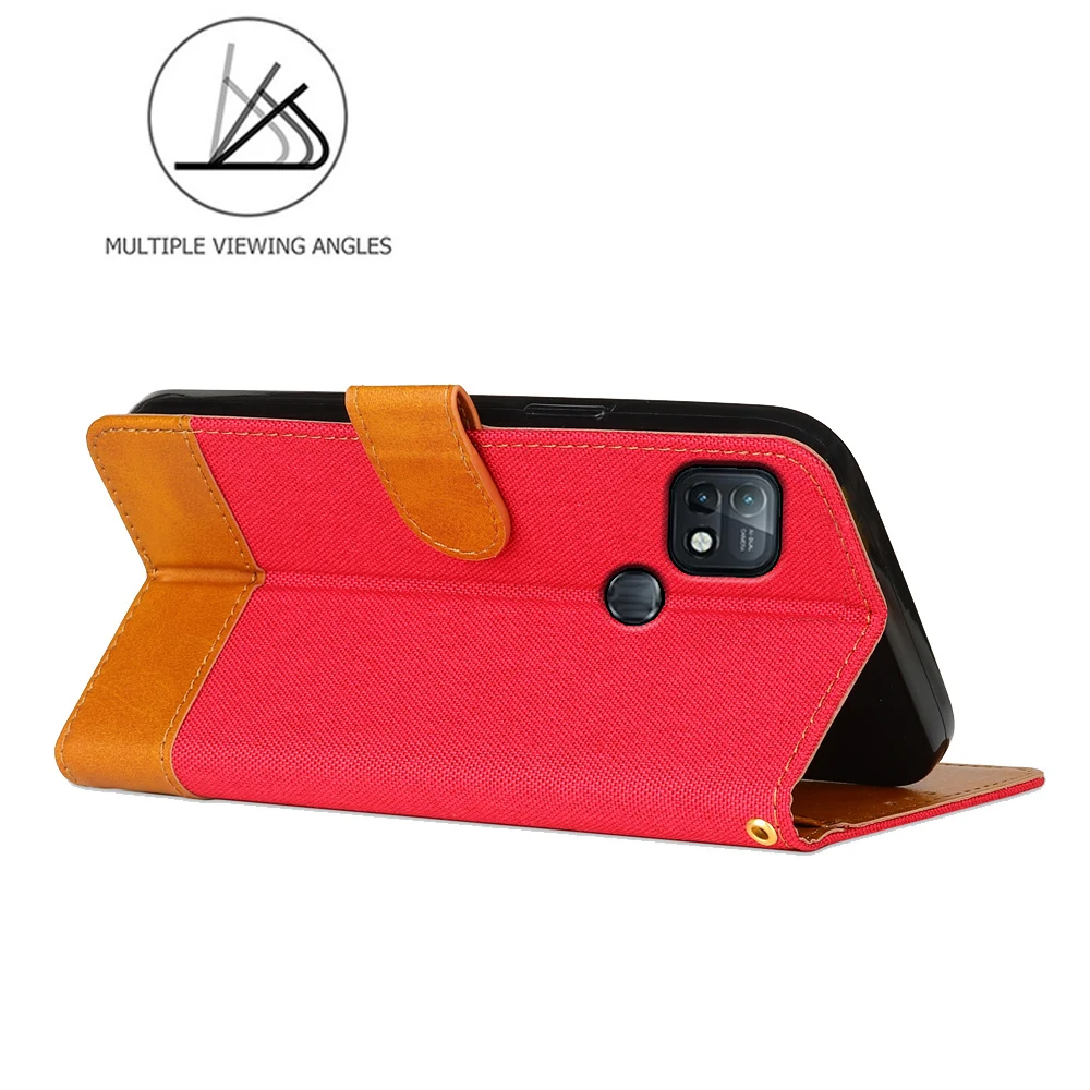 cloth pattern magnetic card phone case for infinix hot 10i cover flip wallet leather book on for infinix x659b hot 10 i case free global shipping