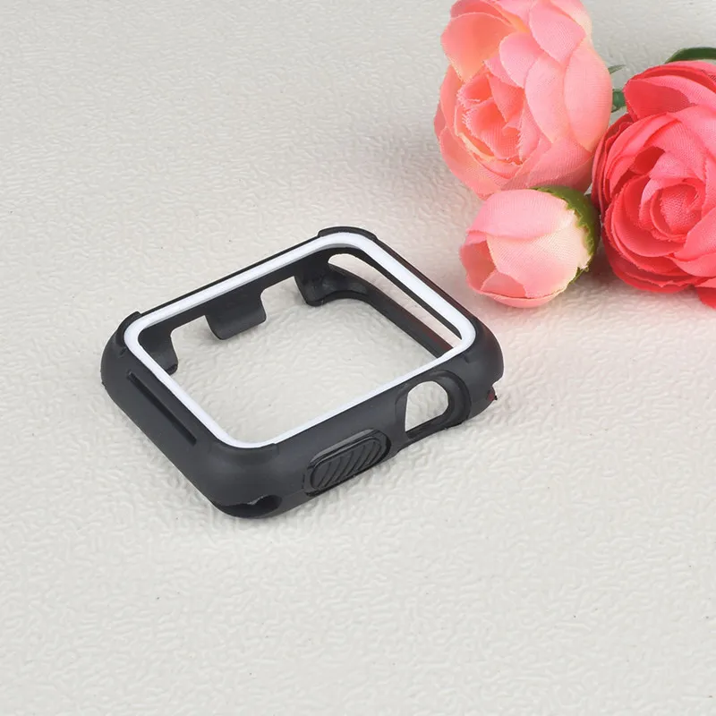 ТПУ чехол для Apple watch Case Apple watch 4/5 44 мм 40 мм силиконовые защитные часы бампер матч спортивный ремешок аксессуары 44 40