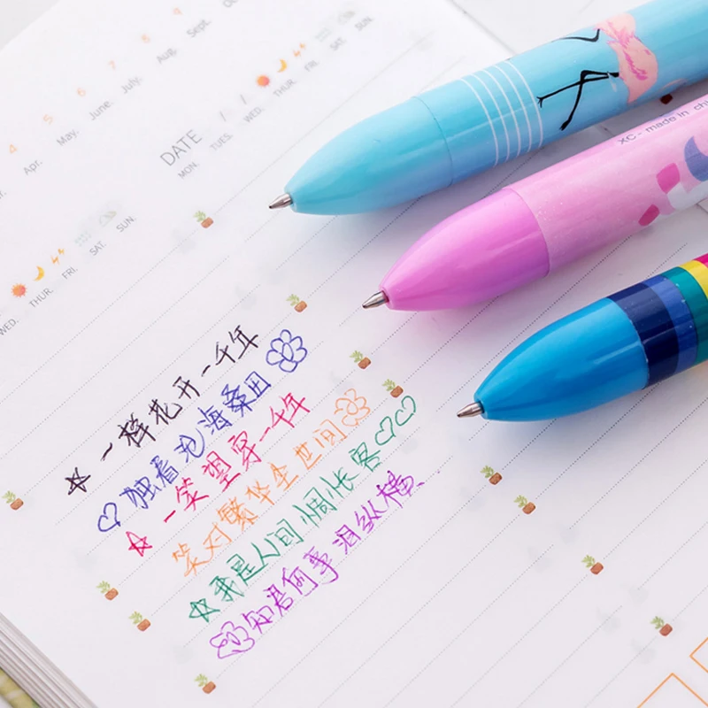 

free shipping 30pcs/lot Cartoon Pattern Cute Horse And Beautiful Bird 6 Color Ballpoint Pen For Writing School Office