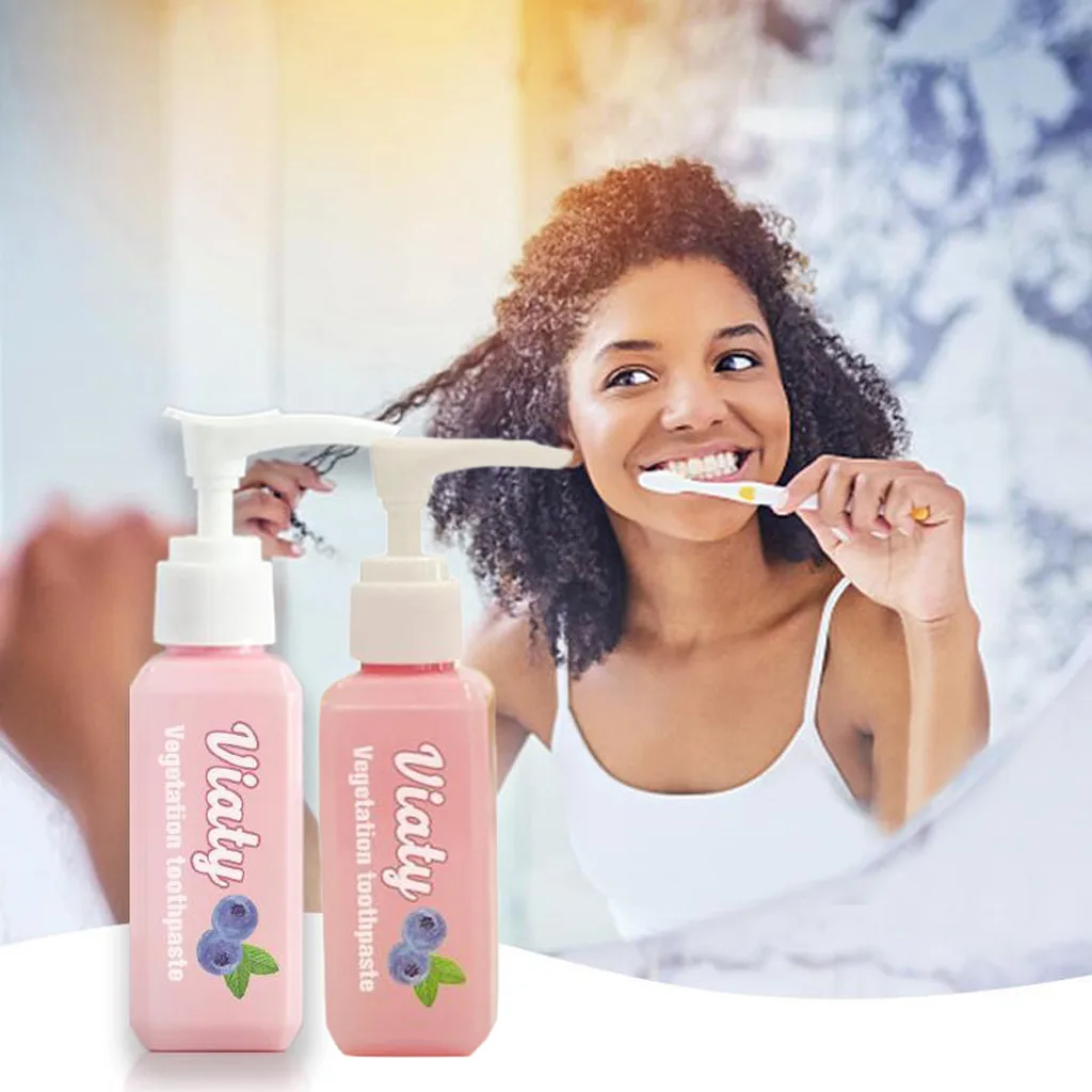 Отбеливающая зубная паста Viaty удаление пятен зубной пасты против кровотечения