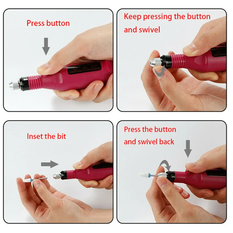 

Electric Nail Polisher Professional Manicure Electric Manicure Machine Nail File Drilling Machine Nail Nail Polishing Tool Kit