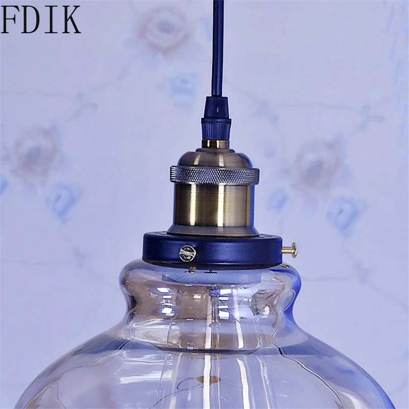 Скандинавские винтажные Простые Стеклянные подвесные светильники