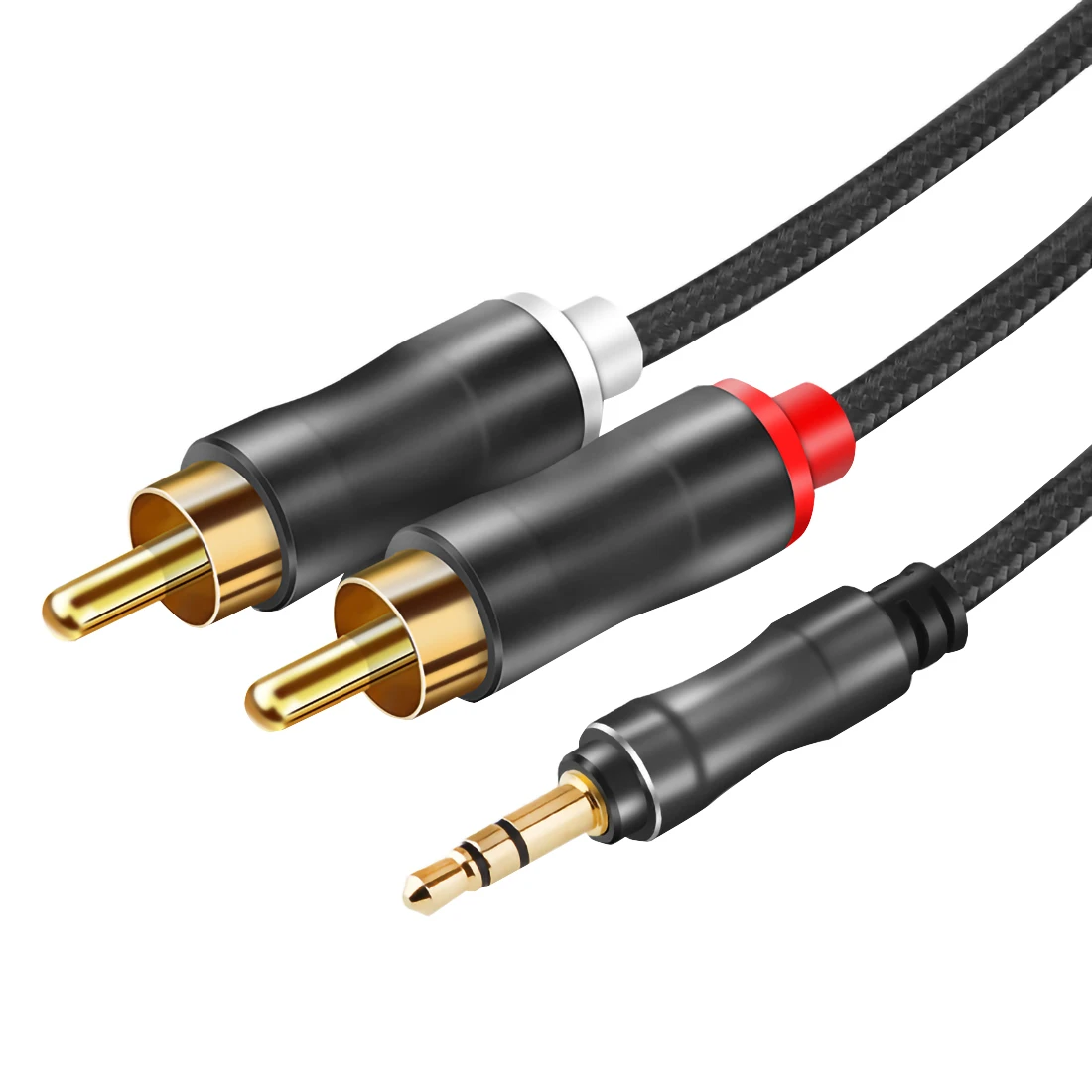 Аудиокабель RCA 2RCA на 3 5 аудиокабель с разъемом мм кабель Aux RAC 1 м 2 для телефона Edifer