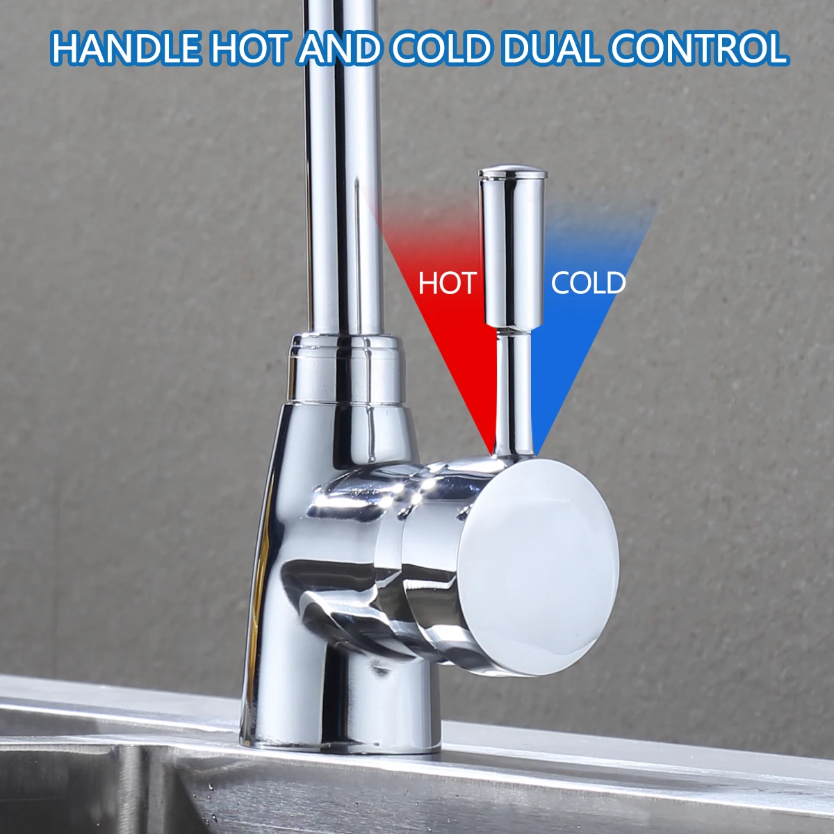 Смеситель кухонный с одной ручкой поворот на 360 градусов | Смесители для кухни