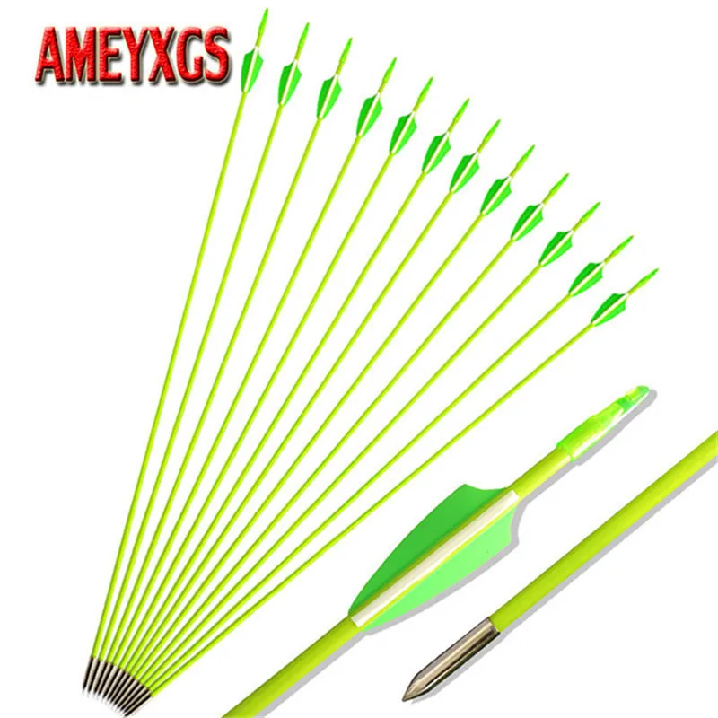 

10/15pcs Archery 31" Fiberglass Arrow Spine 800 OD6mm Colorful Arrow Shaft for Bow Shooting Training Hunting Spots Accessories