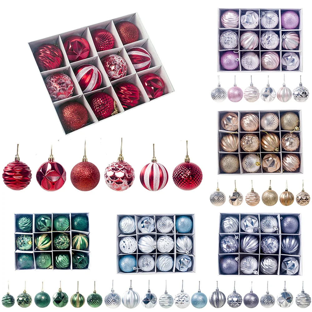 12 шт./компл. елочный шар подвесное украшение Natal дома вечерние DIY украшения подарок для детей рождественские шары 5,5 см