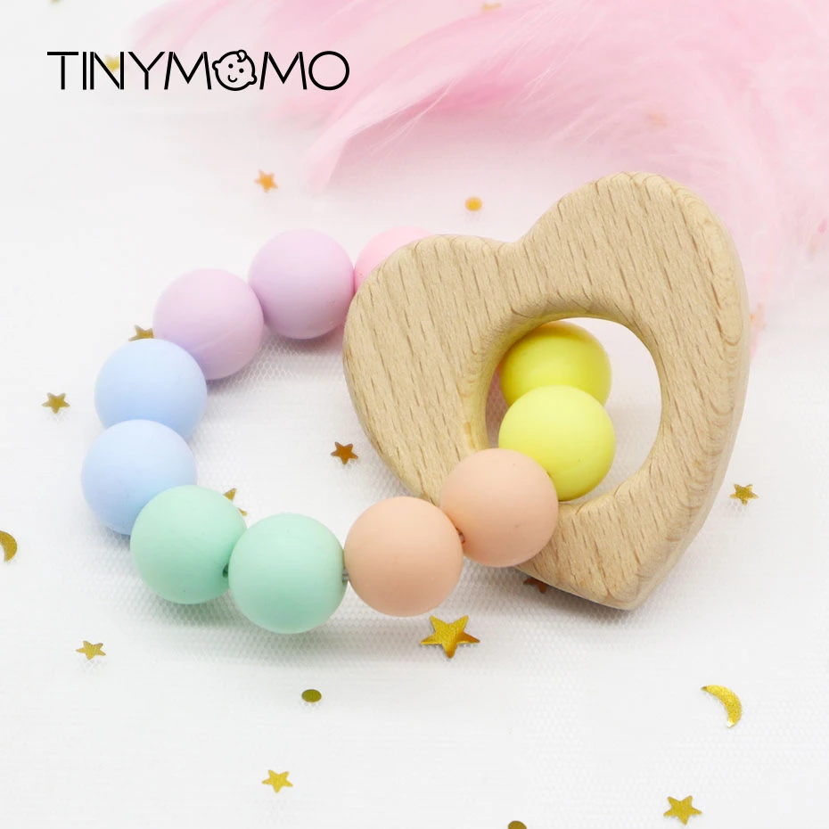 Деревянный Прорезыватель для зубов детей детские деревянные погремушки игрушки