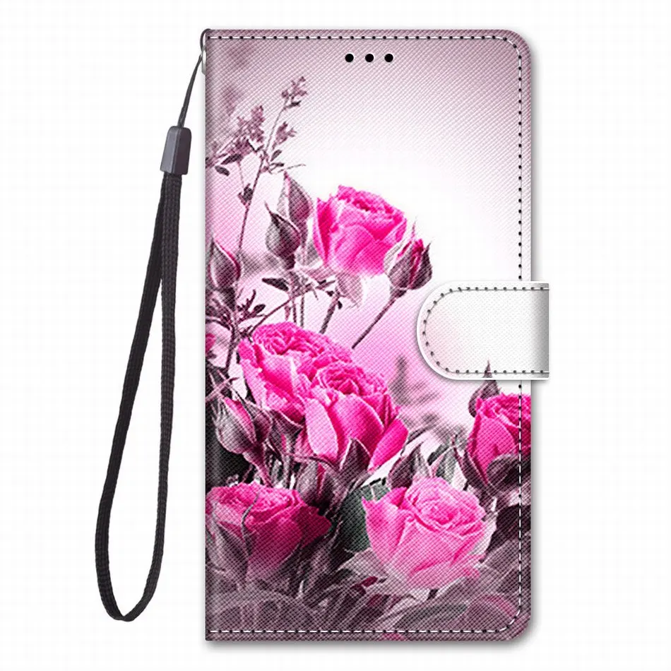 Wild Rose Милые кожаные чехлы для телефонов, чехол для Motorola Moto E4 Plus E5 G6 Play G7 Play G7 power Rose Wallet, чехол с Откидывающейся Крышкой в виде башни неба, Fundas D08F - Color: Wild Rose