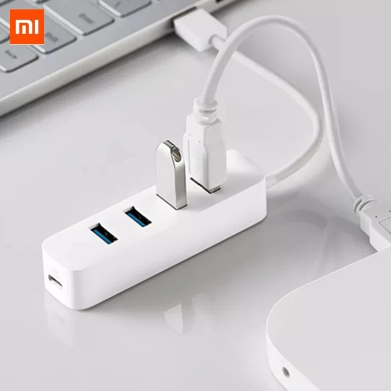 

Xiaomi 4 Ports USB3.0 Hub with Stand-by Power Supply Interface USB Hub Extender Extension Connector Adapter For Tablet Computer