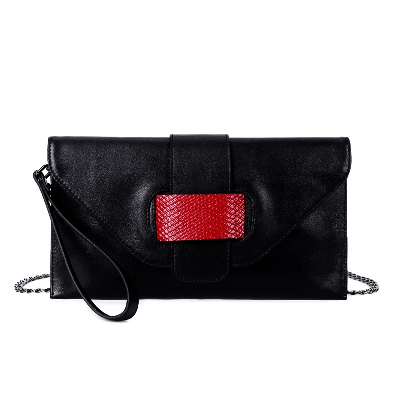 

Kajie Real Genuine Leather Women Bag Fashion Female Purse Party Evening Clutch Handbags Messenger Shoulder Bags Bolsos