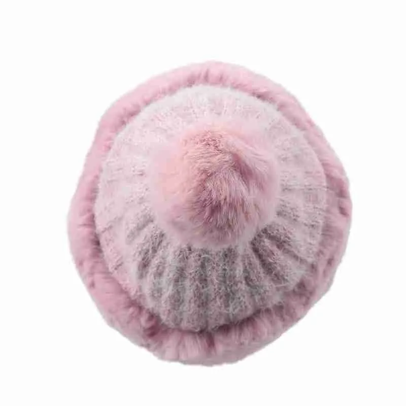 

Women Plush Mongolian Hat Faux Fur Knitted Beanie Hat Thick Winter Warm Casual Wool Pompom Hat Fashion Plush Mongolian Hat
