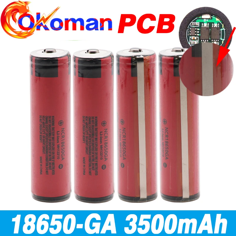 Оригинальная перезаряжаемая батарея 18650 3 7 V 3500mAh ncr1865GA 30A Разрядка Для игрушечного