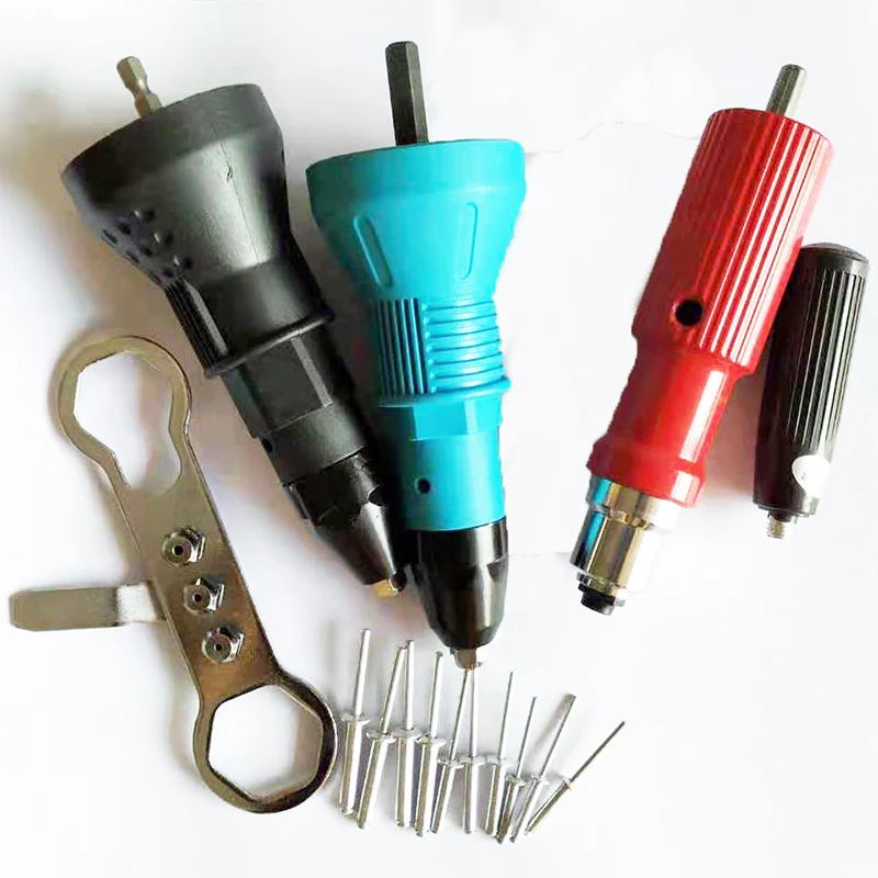 Электрический заклепочный гайковерт инструмент беспроводной адаптер для дрели