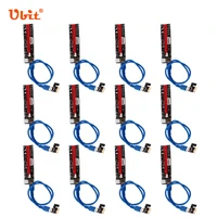 ubit 12pcs pci e riser led express cable usb3 0 1x to 16x graphics extension ethereum eth mining powered sata pcie adapter card