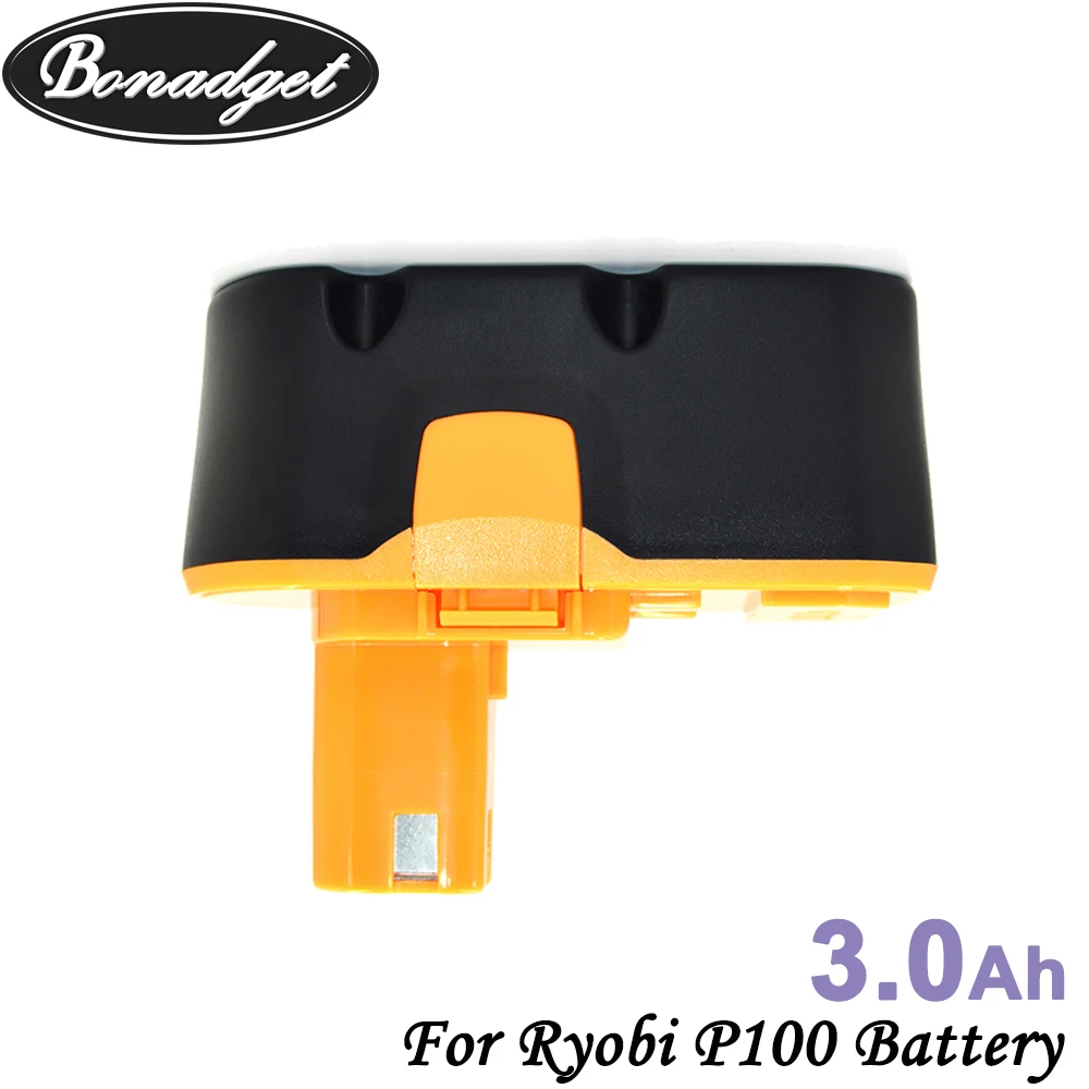 Bonadget 2 пакета 18В 3000 мАч Ni-MH P100 аккумуляторная батарея для Ryobi P101 1322401 1400672 P230 P211 P206