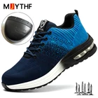 Модные защитные ботинки, мужские ботинки со стальным носком, мужские непробиваемые рабочие кроссовки, мужская обувь, рабочие ботинки, неразрушаемая обувь