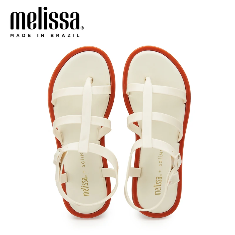 Melissa/ г., новые женские сандалии Женская обувь в римском стиле удобные сандалии на плоской подошве прозрачная обувь Melissa женские сандалии высокое качество
