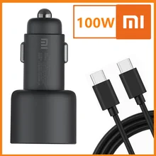 Original 100W Xiaomi POCO X3 Car Charger Turbo Fast Charge Car Charger For Redmi Note 8 9 Pro MI 10 9T 9 11 A3 Mix 3 Max
