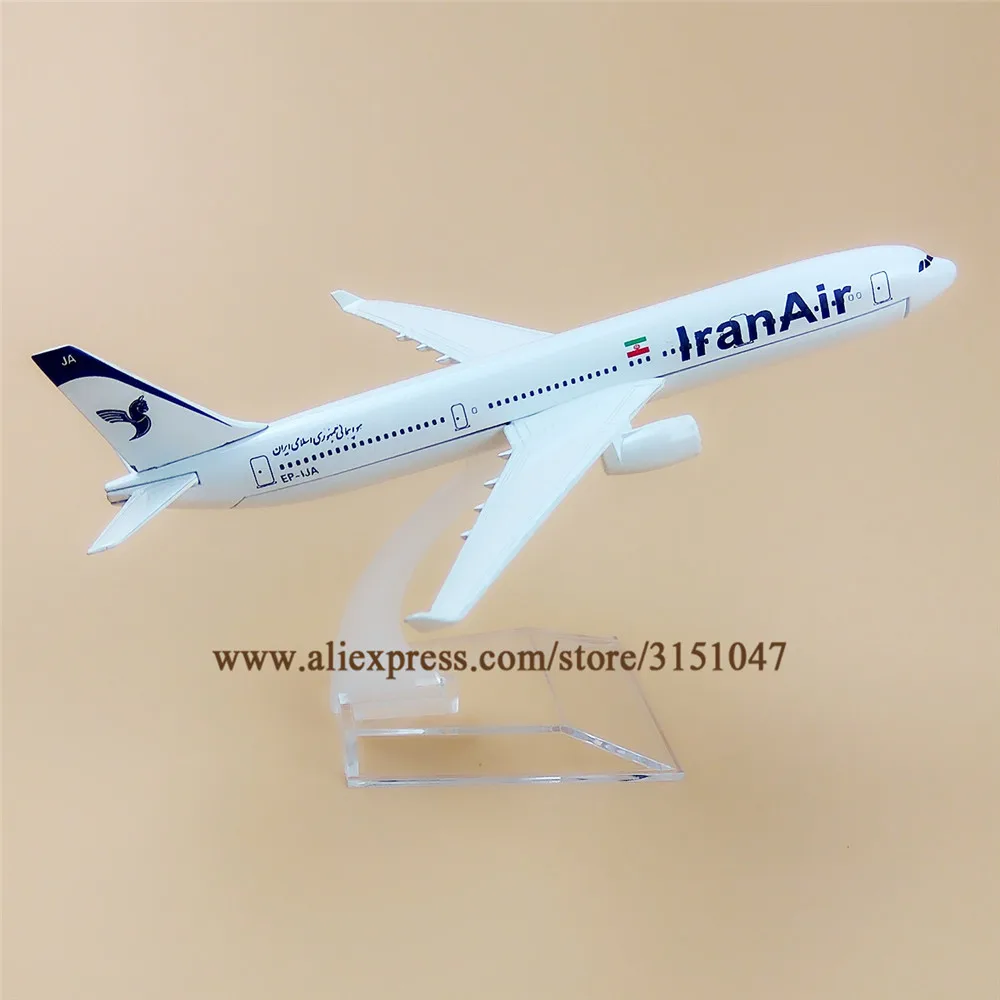 Модель самолета из металлического сплава 16 см модель авиакомпании Iran Air моделей