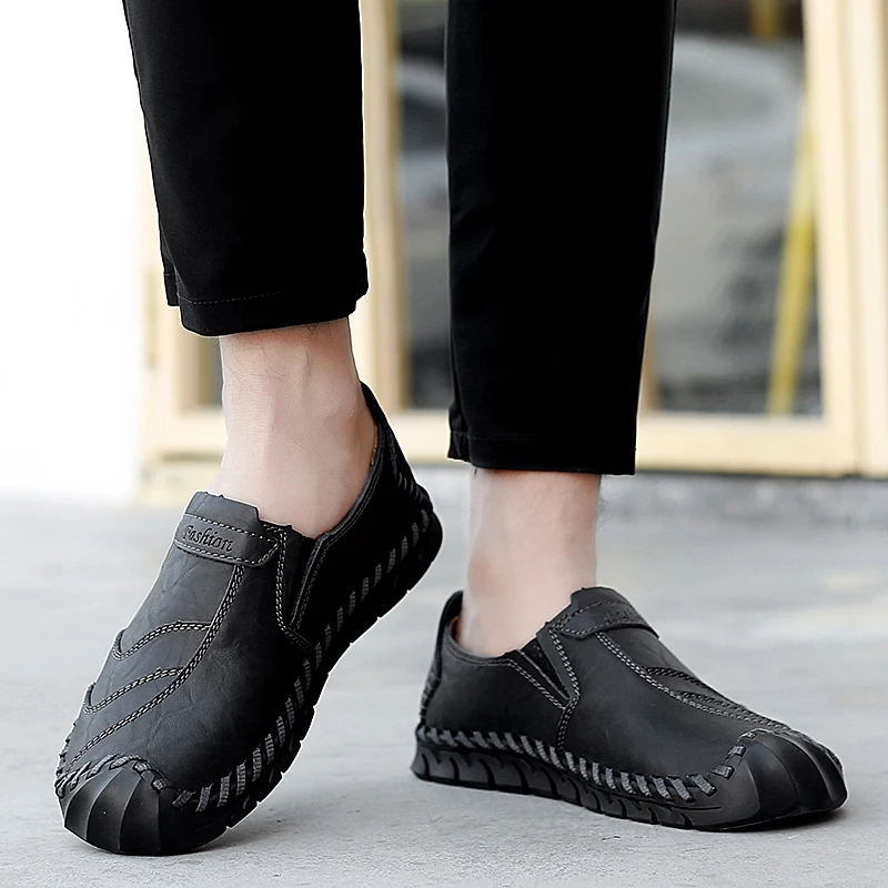 Mens Loafers Lightweight Casual Shoes Breathable Handmade Walking Male Comfortable Summer 2022 Trend Moccasin Homme | Обувь