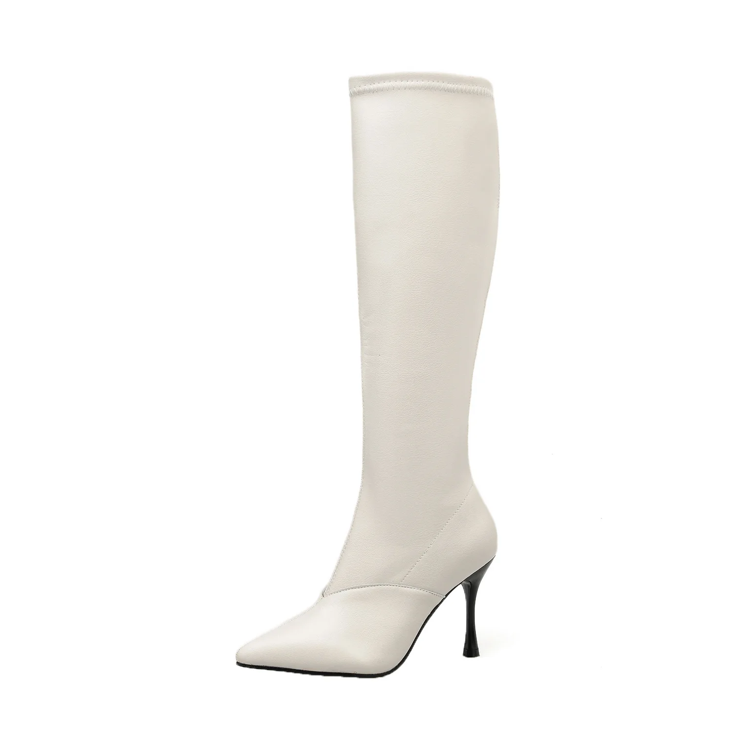 

New 9cm high heel high tube boots in autumn and winter of 2019