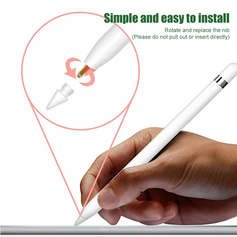 Сменный наконечник Tib для Apple Pencil 1 и 2 Высокочувствительный стилус сенсорного