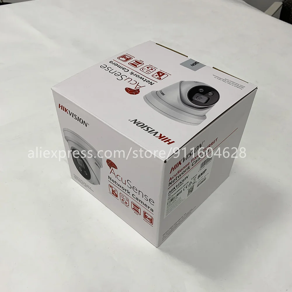 

Original Hikvision 8MP DS-2CD2386G2-IU and DS-2CD2386G2-ISU/SL POE IR Built-in Mic AcuSense IPC Fixed Turret Network Camera
