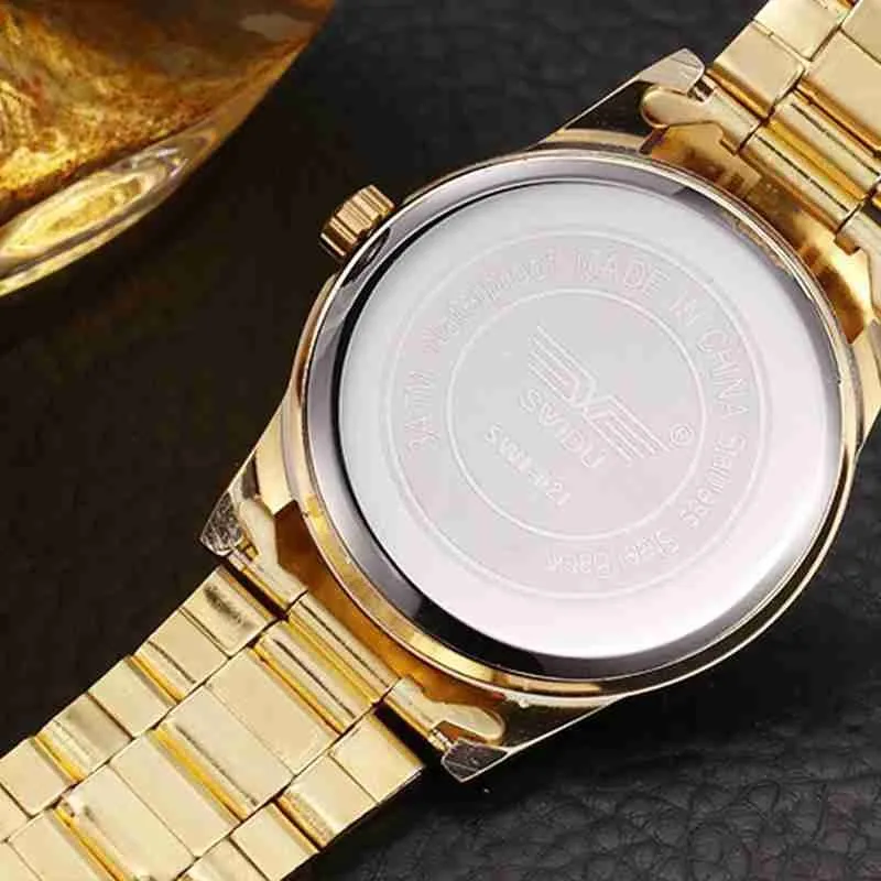 

Top Brand Luxury Men's Quartz Business Watch Calendar Pointer Luminous Watch Full Steel Auto Date Wristwatches Relogio Masculino