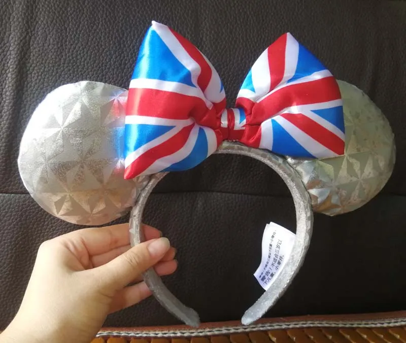 Повязка на голову с ушками Диснея Минни Микки блестками Великобритания для