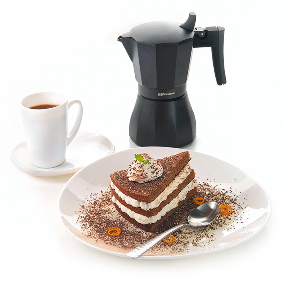 Гейзерная кофеварка 6 чашек Kafferro Rondell 0.3 л|Кофейники| |