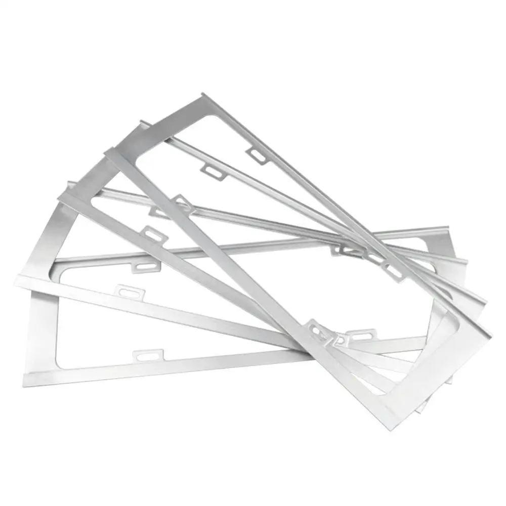 

70% Dropshipping!!2Pcs Adjustable Aluminum Alloy License Plate Frames Tag Cover Car Accessories