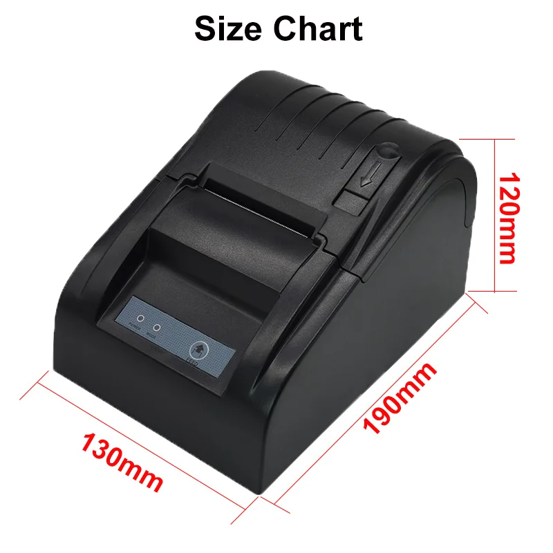 Портативный чековый принтер настольный термопринтер Bluetooth 58 мм кассовый аппарат