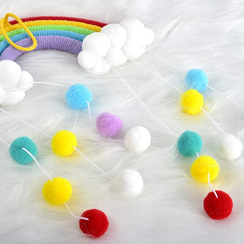 

Rainbow Wall Hanging Decor,Woven Cloud Hanging Wall Decoration for Home and Children's Room Decoration