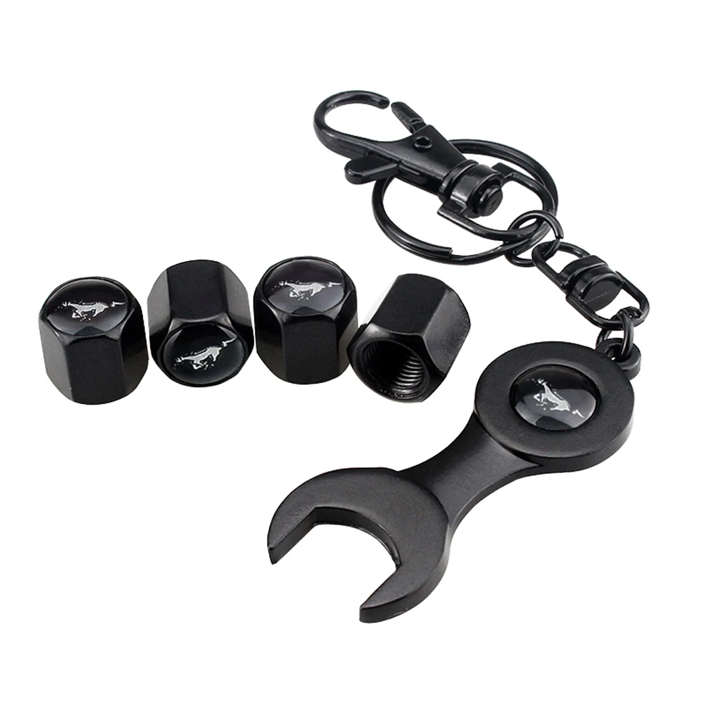 Колпачки клапанов колпачков для стайлинга автомобиля Наклейка логотипа Mustang Focus3