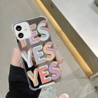 yes mirror multicolor phone case for iphone 12 mini 11 pro max xs xr 7 8 plus x shockproof creative design tpu soft back cover