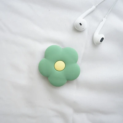 Green flower Универсальный растягивающийся 3D Кронштейн для мобильного телефона с мультипликационной воздушной сумкой, расширяющаяся подставка для телефона, автомобильный держатель для телефона huawei - Цвет: Green flower