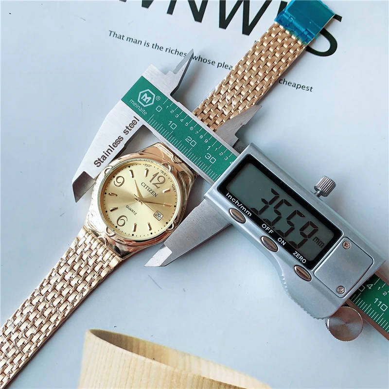 

citizen2021 new luxury men's and women's stainless steel strap quartz full-featured high-quality watch 5599