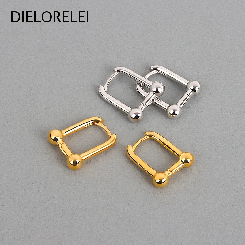 

DIELORELEI 925 Sterling Silver Light Luxury Accessories Gift Hoop Earrings Jewelry Prevent Allergy Temperament Style