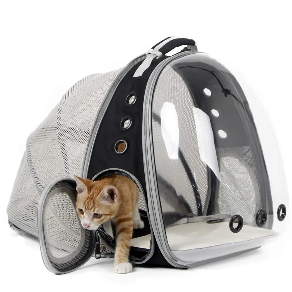 

Расширяемый Рюкзак-переноска для кошек, портативный рюкзак для путешествий с щенками на открытом воздухе, транспортер, конвейерная сумка д...