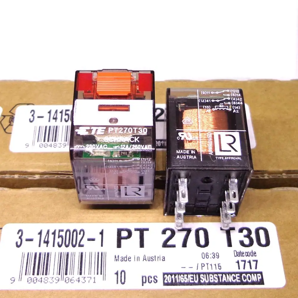 Для SCHRACK TE подключения PT270024 24VDC PT270T30 230VAC 2CO 12A 8PIN реле совершенно новое и
