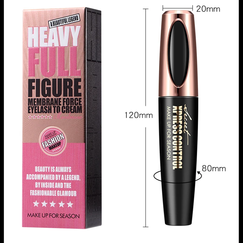 1 шт. 4D шелковое волокно тушь для ресниц Водостойкая наращивания черная Толстая