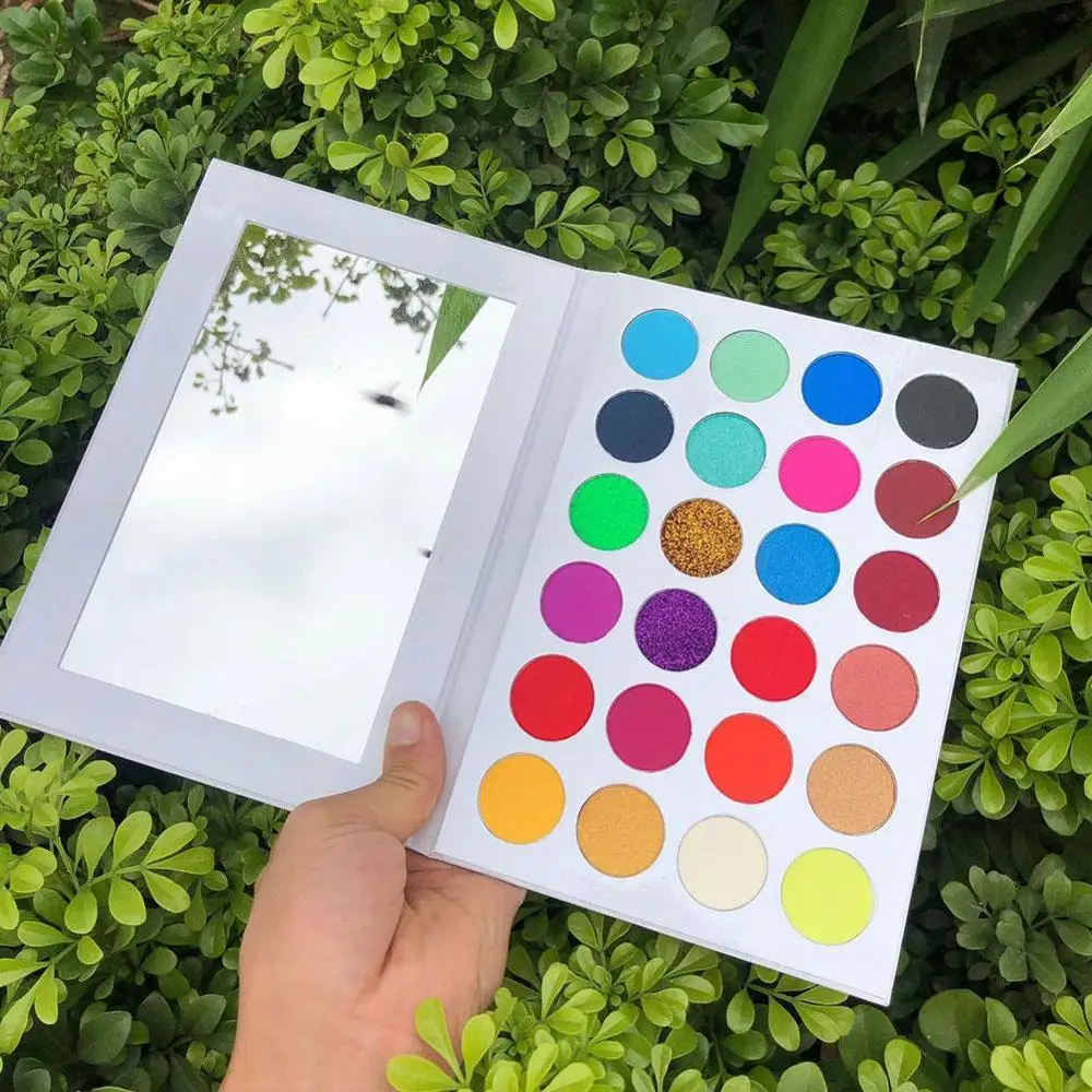 24 цвета мерцающие блестящие тени для век Палитра Водонепроницаемая
